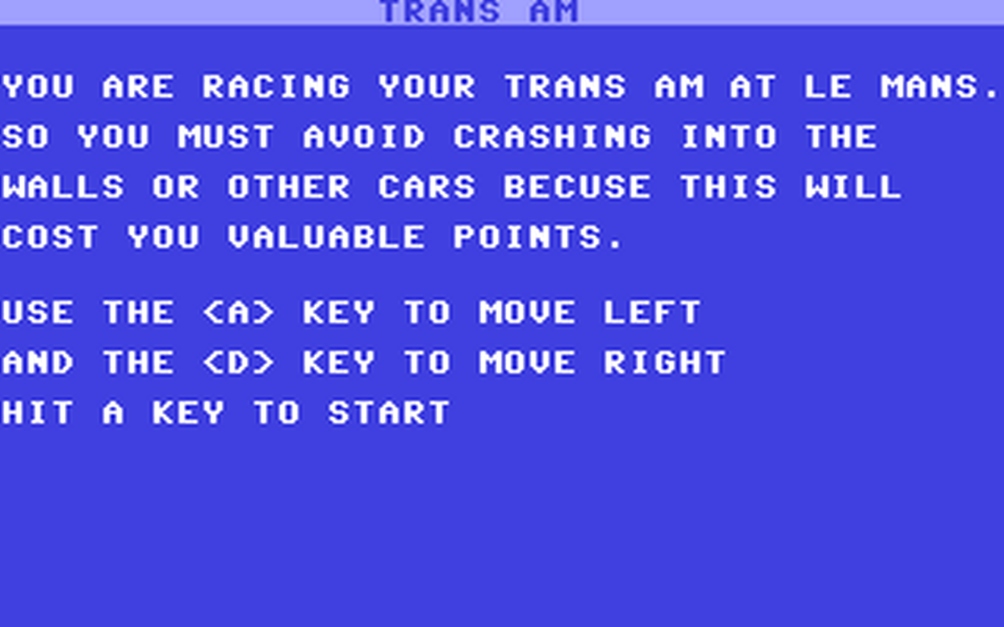 C64 GameBase Trans_Am Fontana_Paperbacks 1984