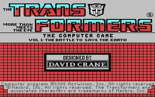 C64 GameBase Transformers_-_The_Battle_to_Save_the_Earth Activision 1986