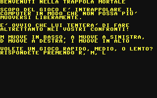 C64 GameBase Trappola_Mortale Jacopo_Castelfranchi_Editore_(JCE) 1984