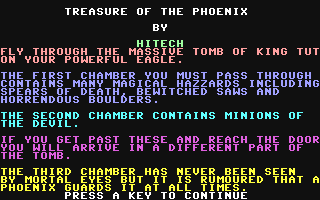 C64 GameBase Treasure_of_the_Phoenix Hitech_Games_Plus
