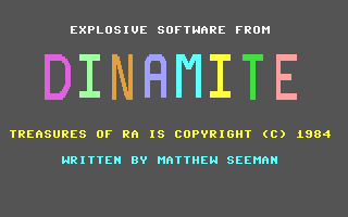 C64 GameBase Treasures_of_Ra Dinamite 1984