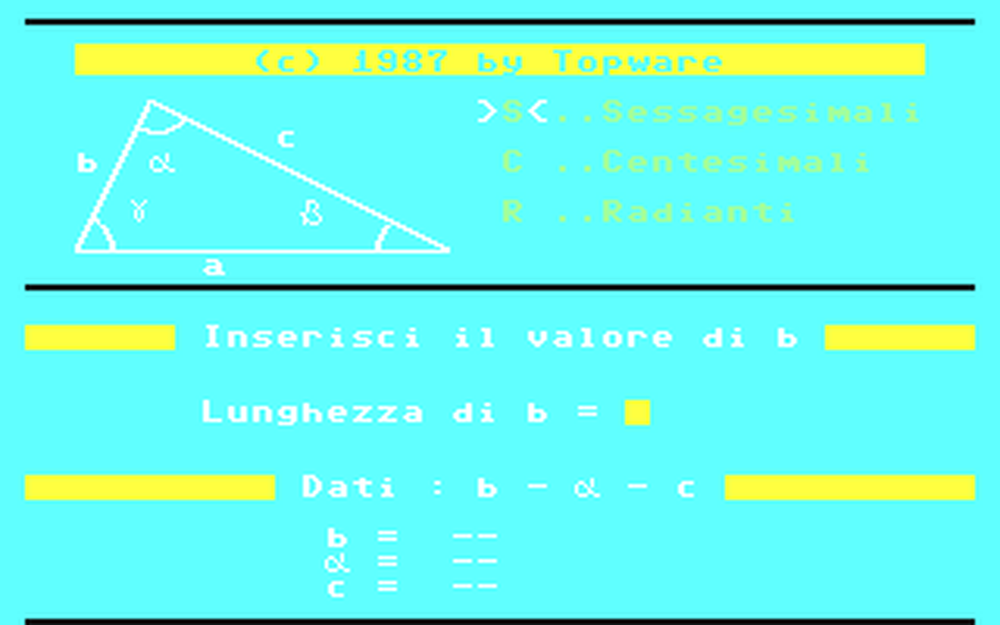 C64 GameBase Triangoli Topware 1987
