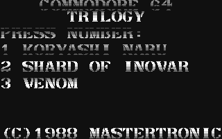 C64 GameBase Trilogy Mastertronic 1988