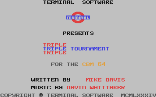 C64 GameBase Triple_Tournament Terminal_Software 1984