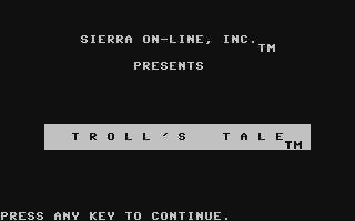 C64 GameBase Troll's_Tale Sierra_Online,_Inc. 1984