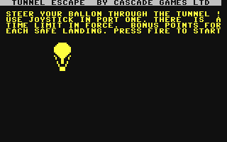 C64 GameBase Tunnel_Escape Cascade_Games_Ltd. 1984