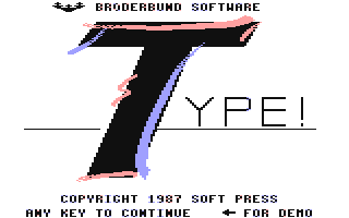 C64 GameBase Type! Broderbund 1987