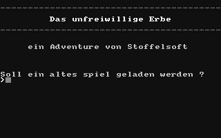 C64 GameBase unfreiwillige_Erbe,_Das Stoffelsoft 1985