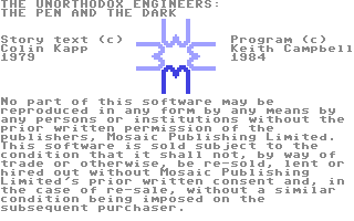 C64 GameBase Unorthodox_Engineers,_The_-_The_Pen_and_the_Dark Mosaic_Publishing 1984