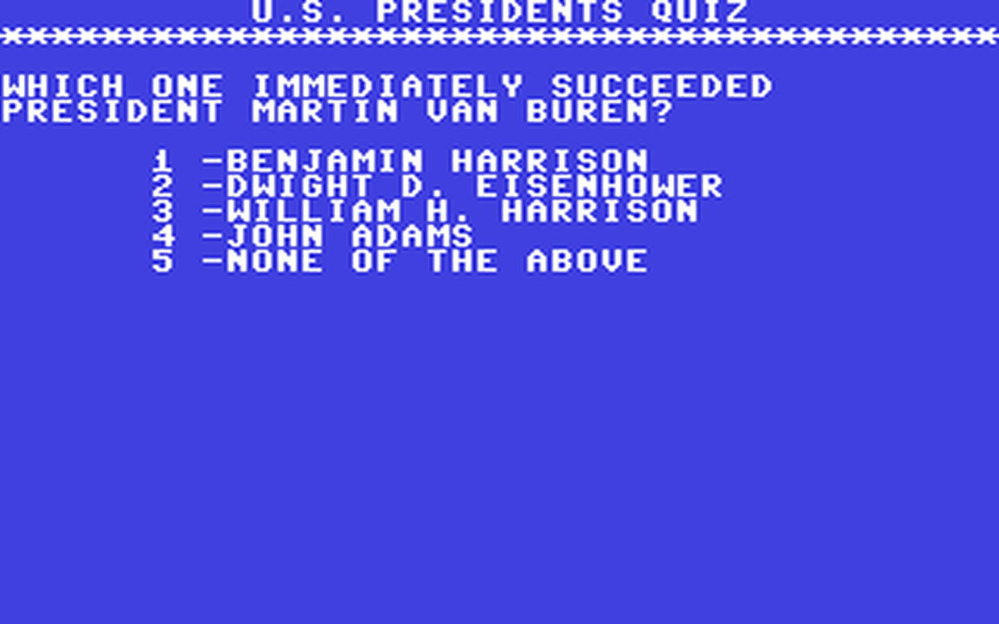 C64 GameBase US_Presidents_Quiz Tab_Books,_Inc. 1985