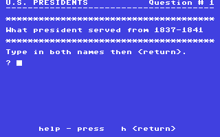 C64 GameBase US_Presidents_Quiz Commodore_Educational_Software 1983