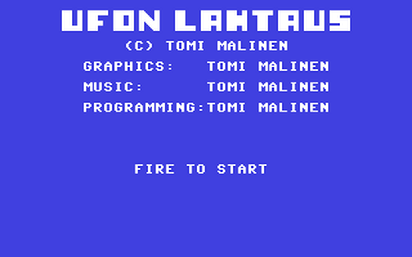 C64 GameBase Ufon_Lahtaus (Public_Domain)