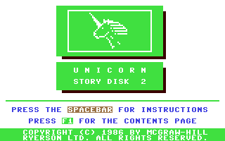 C64 GameBase Unicorn_-_Story_Disk_2 McGraw-Hill_Ryerson_Ltd. 1986