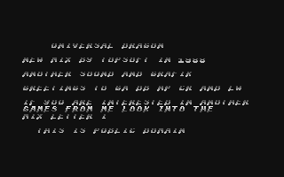 C64 GameBase Universal_Dragon (Public_Domain) 1988