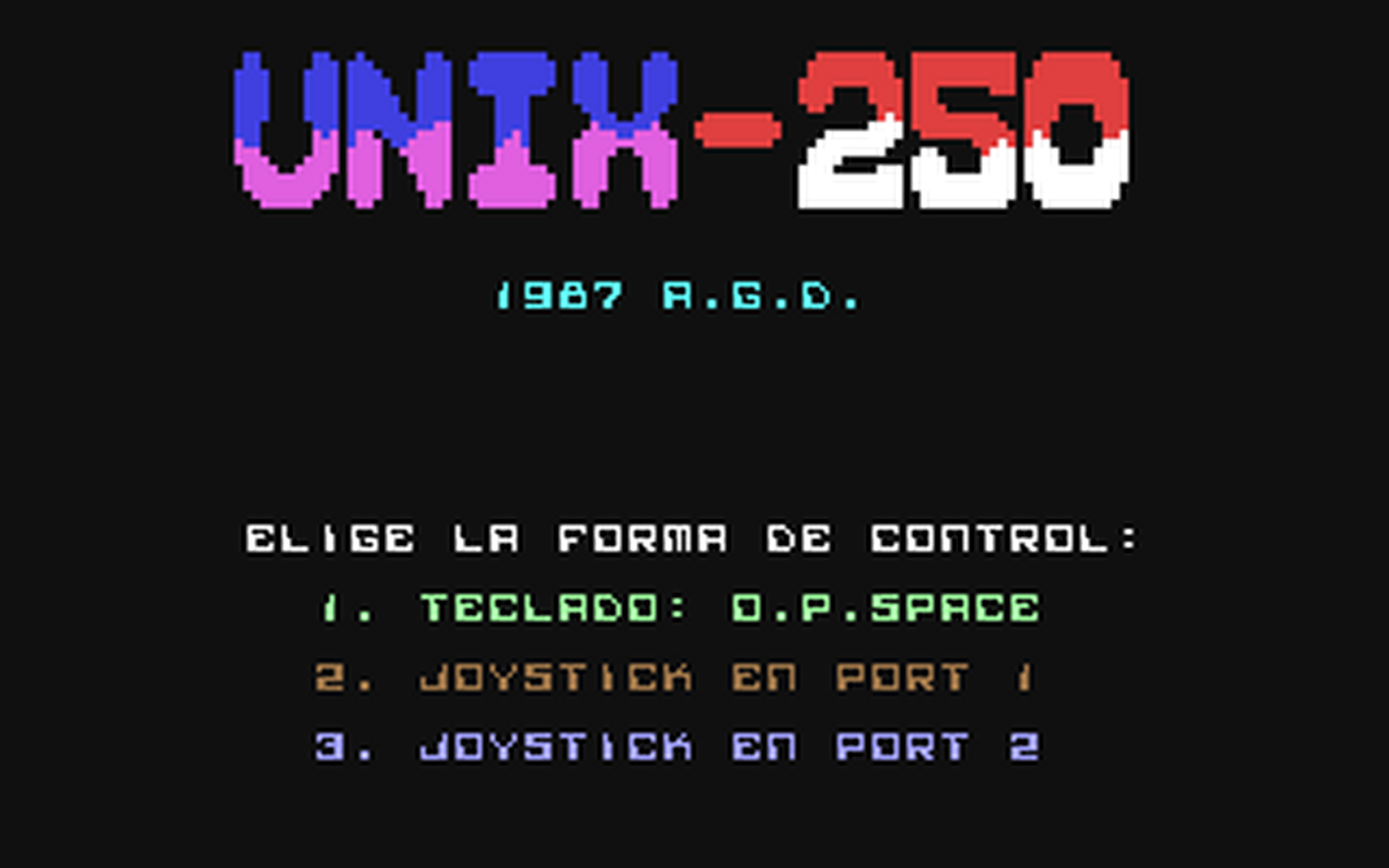 C64 GameBase Unix-250 Grupo_de_Trabajo_Software_(GTS)_s.a./Commodore_Computer_Club 1987
