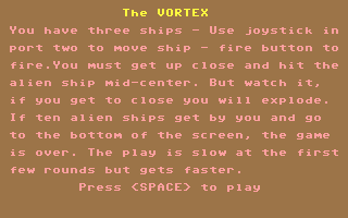 C64 GameBase Vortex,_The (Public_Domain) 1987