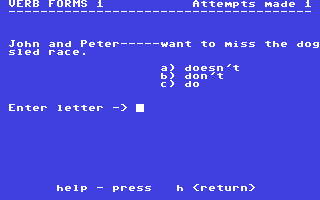 C64 GameBase Verb_Forms_1_-_Mr._Mugs_at_School Commodore_Educational_Software