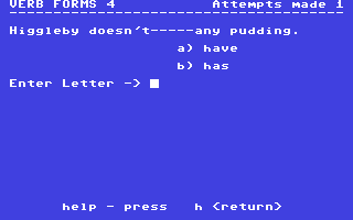 C64 GameBase Verb_Forms_4_-_Happy_Days_for_Mr._Mugs Commodore_Educational_Software