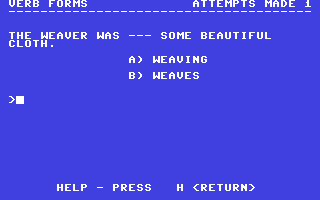 C64 GameBase Verb_Forms_9 Commodore_Educational_Software