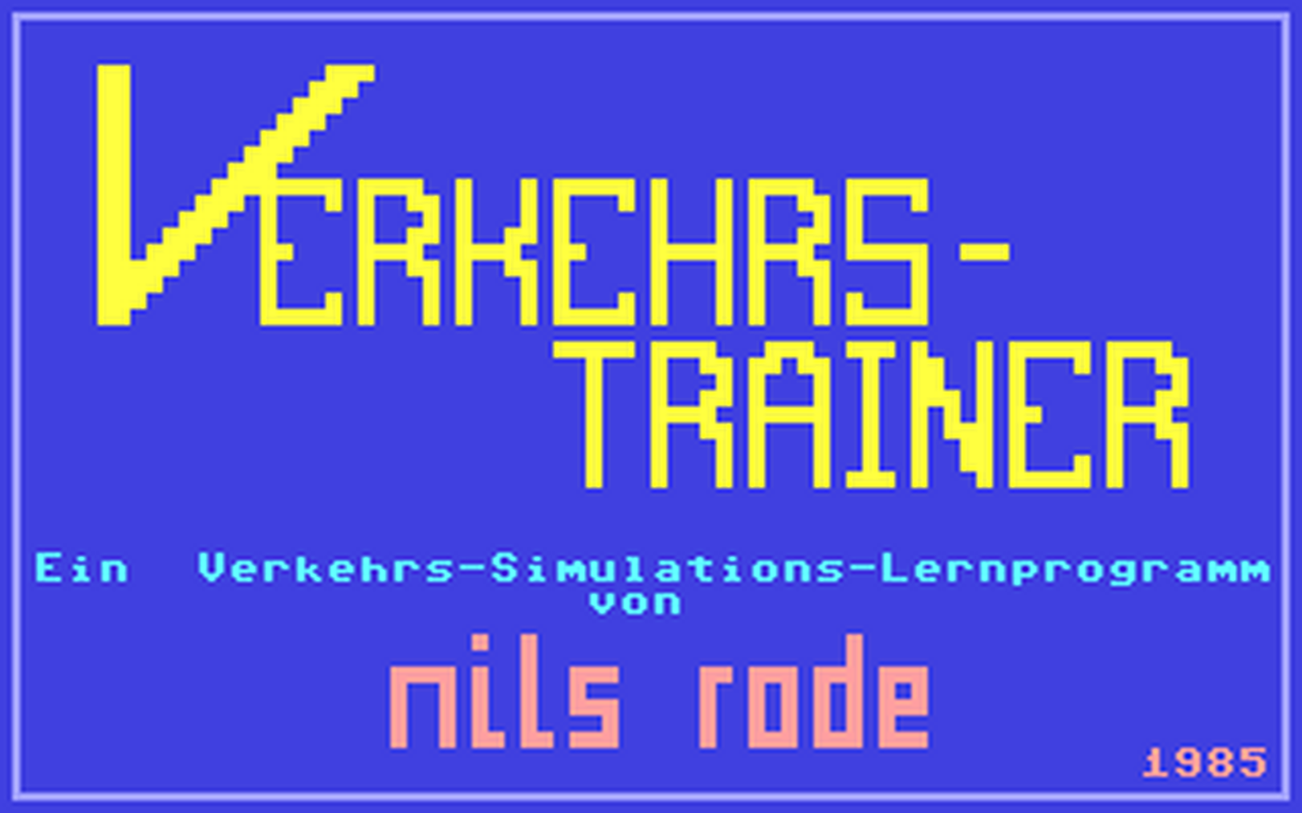 C64 GameBase Verkehrs-Trainer Vogel-Verlag_KG/CHIP 1985