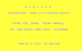 C64 GameBase Vertigo dilithium_Press 1984