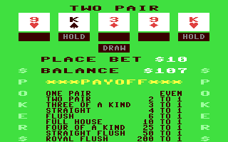 C64 GameBase Video_Poker RUN 1988