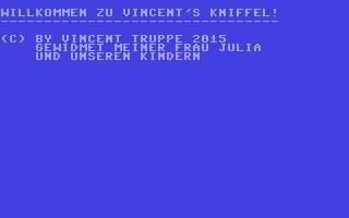 C64 GameBase Vincent's_Kniffel (Public_Domain) 2015