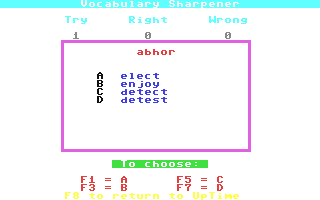 C64 GameBase Vocabulary_Sharpener UpTime_Magazine/Softdisk_Publishing,_Inc. 1987