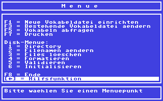 C64 GameBase Vokabeltrainer Markt_&_Technik/64'er 1986