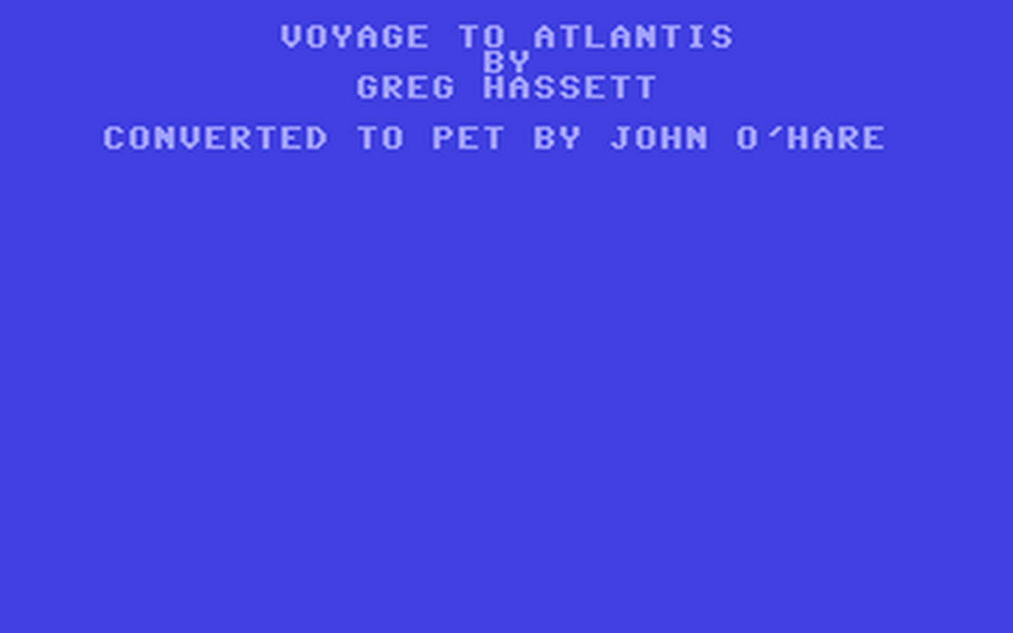 C64 GameBase Voyage_to_Atlantis (Public_Domain) 1980