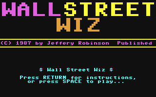 C64 GameBase Wall_Street_Wiz UpTime_Magazine/Softdisk_Publishing,_Inc. 1987