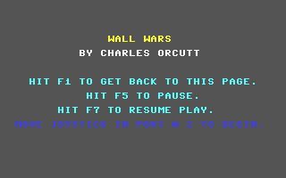 C64 GameBase Wall_Wars (Public_Domain)
