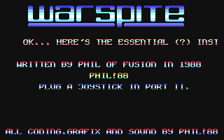 C64 GameBase Warspite (Not_Published) 1988