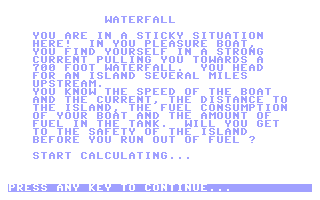 C64 GameBase Waterfall Guild_Publishing/Newtech_Publishing_Ltd. 1984