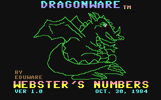 C64 GameBase Webster's_Numbers Britannica_Software,_Inc. 1985