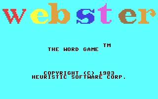 C64 GameBase Webster_-_The_Word_Game CBS_Software 1983