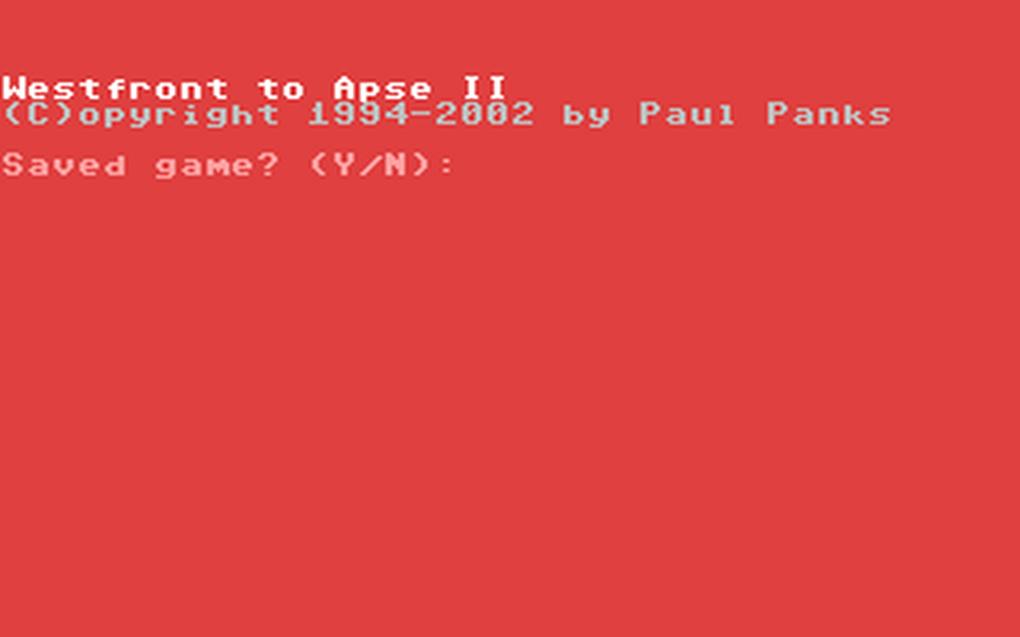 C64 GameBase Westfront_to_Apse_II (Public_Domain) 2002