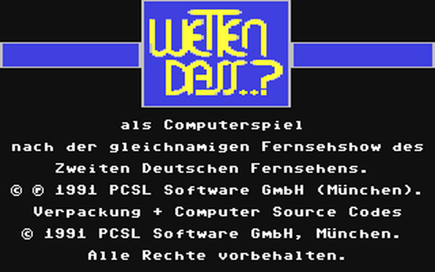 C64 GameBase Wetten_dass..? PCSL_Software_GmbH 1991