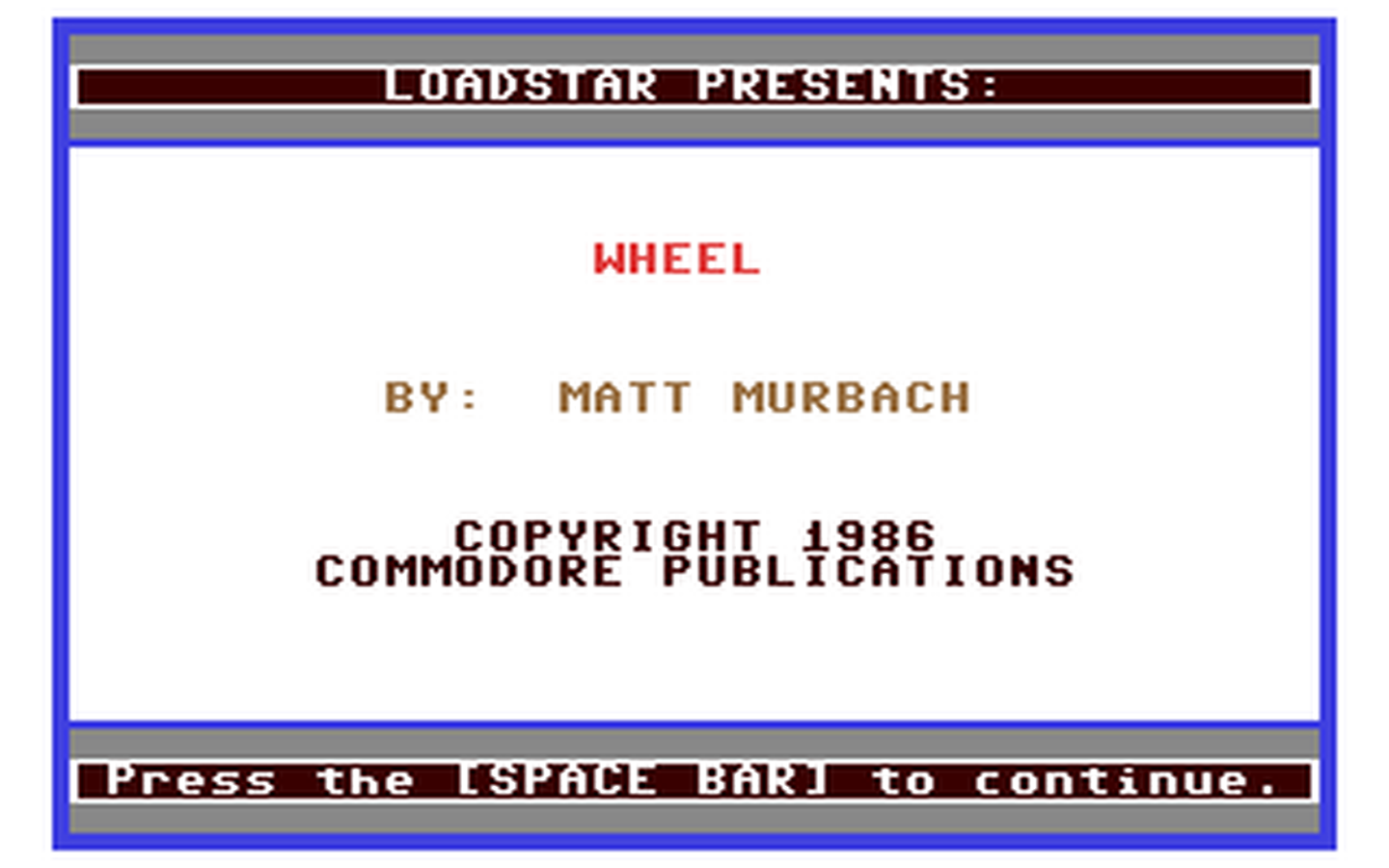 C64 GameBase Wheel Loadstar/Softdisk_Publishing,_Inc. 1987