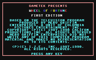 C64 GameBase Wheel_of_Fortune_-_First_Edition GameTek 1990