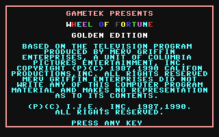 C64 GameBase Wheel_of_Fortune_-_Golden_Edition GameTek 1990