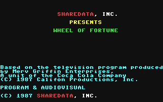 C64 GameBase Wheel_of_Fortune ShareData,_Inc. 1987