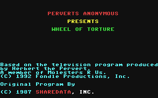 C64 GameBase Wheel_of_Torture (Not_Published) 1992