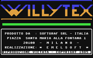 C64 GameBase Willy_Tex CESE_s.r.l./Amico_Bit 1985