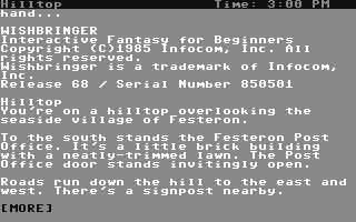 C64 GameBase Wishbringer Infocom 1985