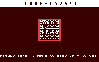C64 GameBase Word-Square PCW_(Personal_Computer_World)/Century_Communications_Ltd. 1984