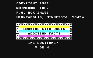 C64 GameBase Working_with_Basic_Addition_Facts Micro-Ed,_Inc. 1982