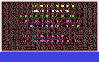 C64 GameBase World's_Dawning (Not_Published) 1990