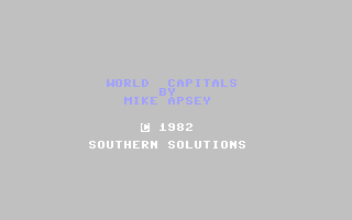 C64 GameBase World_Capitals_-_Countries_and_Capitals Southern_Solutions 1983