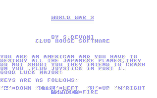 C64 GameBase World_War_III Argus_Specialist_Publications_Ltd./Home_Computing_Weekly 1984